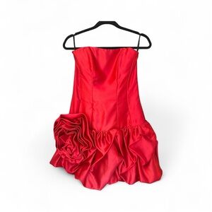 Jessica Mcclintock for Gunne Sax vintage Red satin Dress women size 7